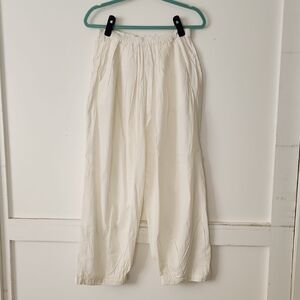 NWT Free People White Wide-Leg Jogger Pants XS